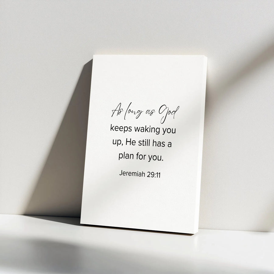 Jeremiah 29:11 Bible Verse Canvas | Religious Wall Art Quote | Premium Gallery Wrapped Decor | Christian Home Gift for Faith and Inspiration