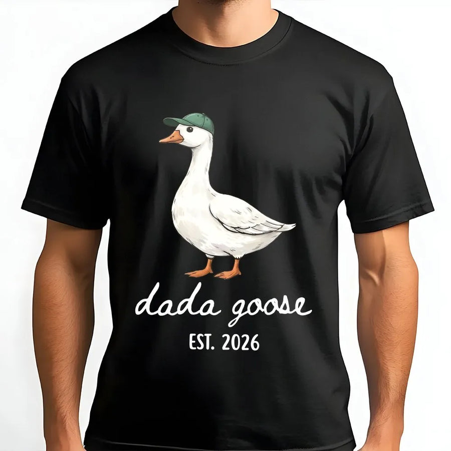 Dada Goose T-Shirt | Funny Goose with Hat Est 2026 | Comfort Colors Shirt | New Dad Pregnancy Announcement Gift