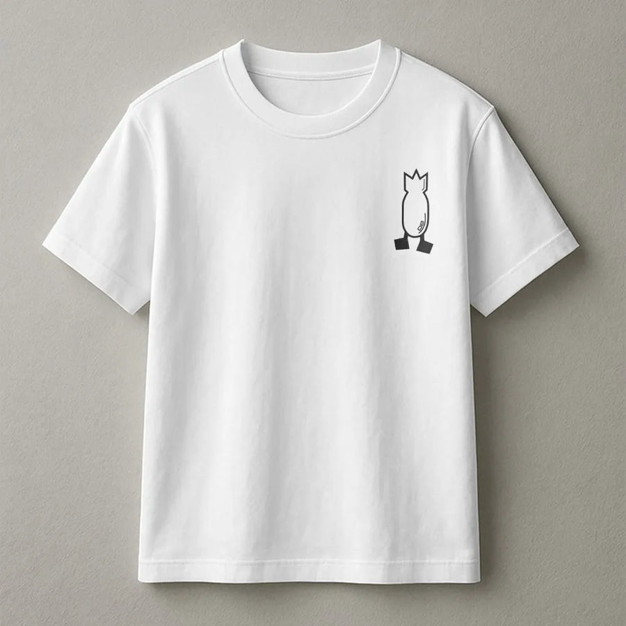Minimalist Bomb Graphic T-Shirt | Simple Line Art Pullover Sweatshirt | Premium Cotton Blend | Unisex Streetwear Gift for Men & Women