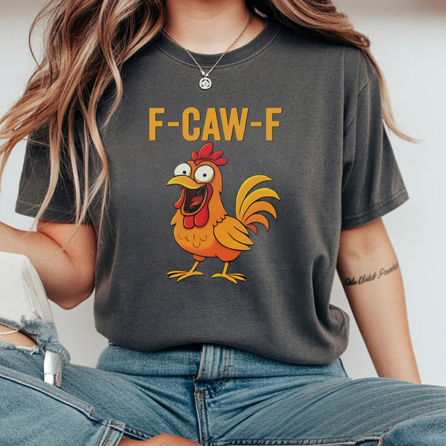 Funny Chicken T-Shirt | Goofy Rooster Cartoon Graphic | 100% Cotton Premium Tee | Unique Animal Lover Gift for Men and Women