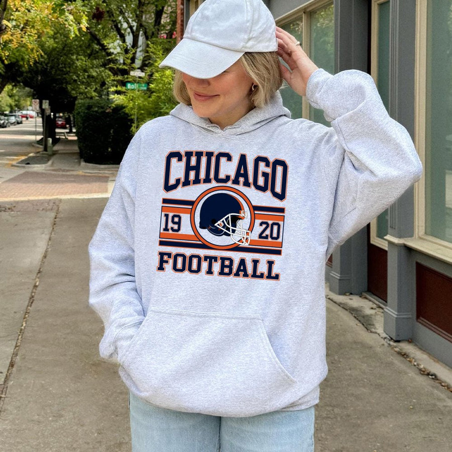 Kids Chicago Football Hoodie Chicago Football Vintage Bears City Football Youth Size Hoodie Youth Heavy Blend