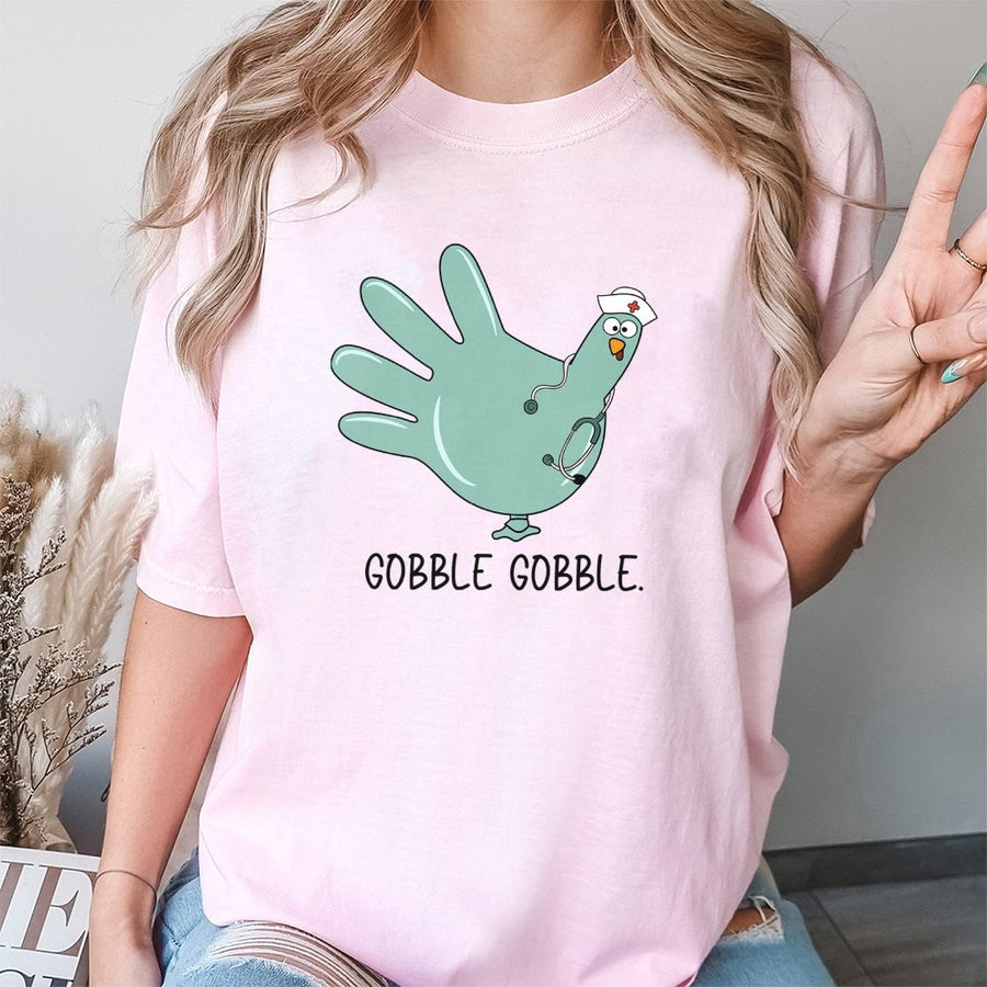 Nurse Thanksgiving T-Shirt | Funny Turkey With Stethoscope Graphic | Premium Soft Cotton Tee | Cute Fall Gift For Nurses And RNs