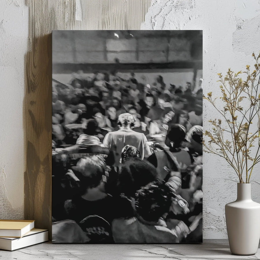 DJ Performance Canvas Print | Black and White Music Festival Wall Art | Gallery Wrapped 1.25 Inch Depth | Premium Gift for EDM Producers and DJs