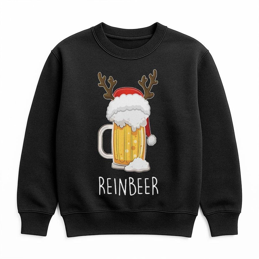 Reinbeer Christmas Sweatshirt | Funny Beer Reindeer Holiday Graphic | Premium Cotton Blend Crewneck | Unisex Gift For Beer Lovers
