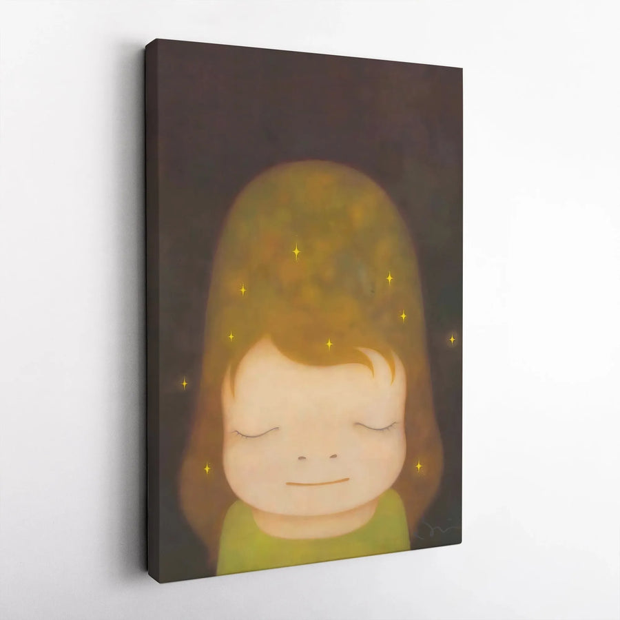 Whimsical Girl Wall Art | Sparkling Stars Illustration Print | Gallery-Quality 1.25-Inch Canvas | Modern Home & Bedroom Decor
