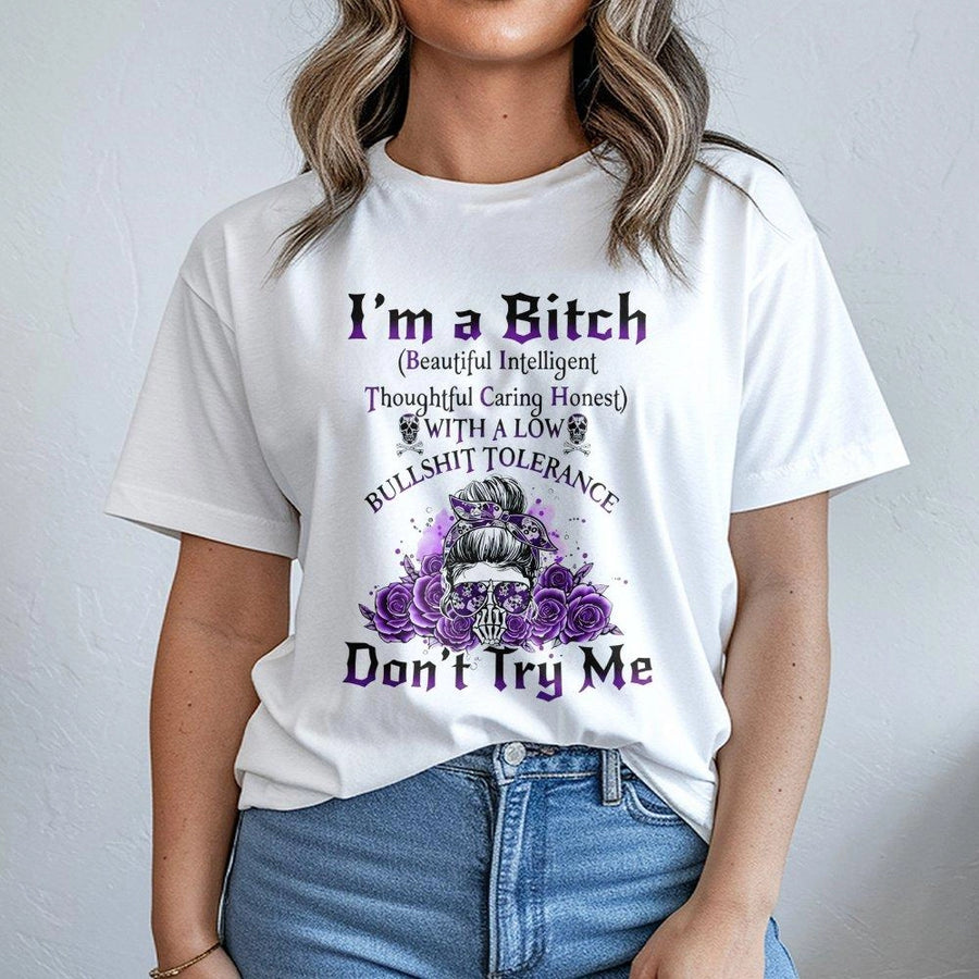 Sassy Skull T-Shirt | Floral Sugar Skull Graphic Tee | Premium Cotton Unisex Shirt | Funny Sarcastic Quote Gift For Her