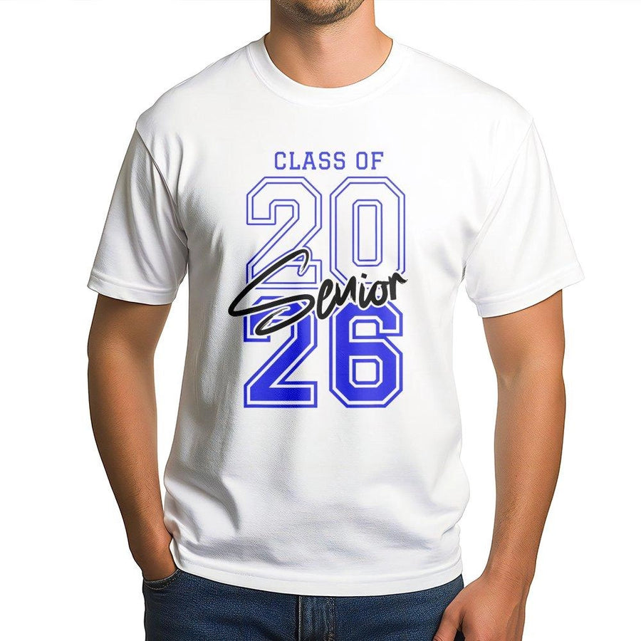 Class Of 2026 Senior T-Shirt | Graduation Year Graphic Print | Premium Soft Cotton Tee | High School and College Senior Gift