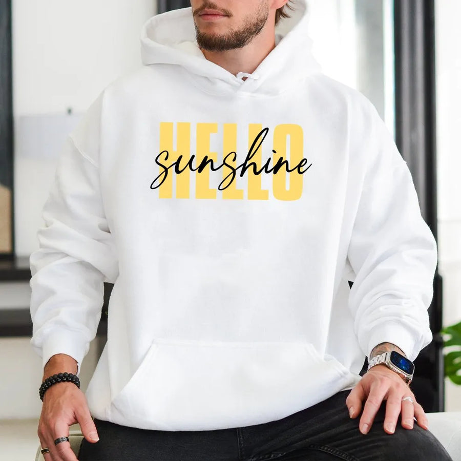 Hello Sunshine Shirt | Cute Summer Graphic Tee with Sunny Vibe | Premium 100% Cotton Top | Beach Trip & Family Vacation Outfit Gift