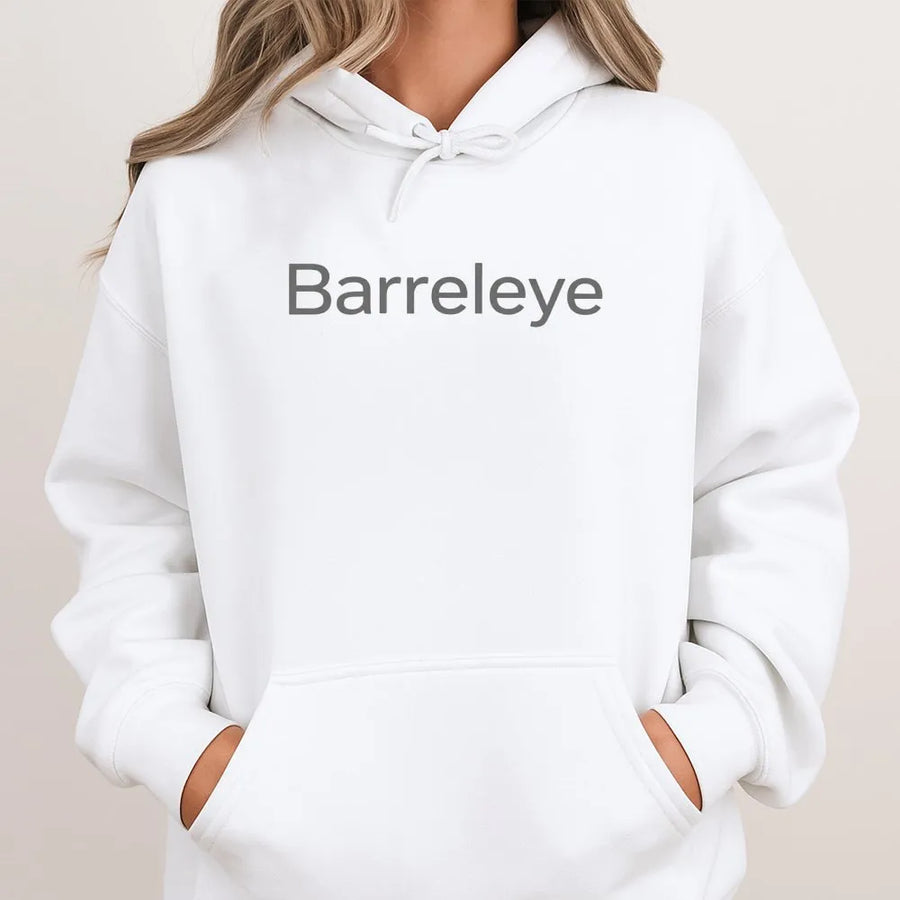 Barreleye Hoodie | Minimalist Typography Graphic Sweatshirt | Premium Cotton Blend | Unisex Comfort Casual Pullover Gift