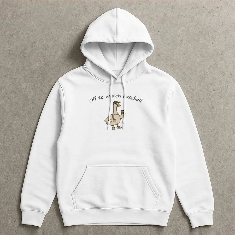 Funny Goose Baseball Hoodie | Silly Goose Game Day Graphic | Soft Cotton Tee | Gift for Baseball Mom and Sports Fans