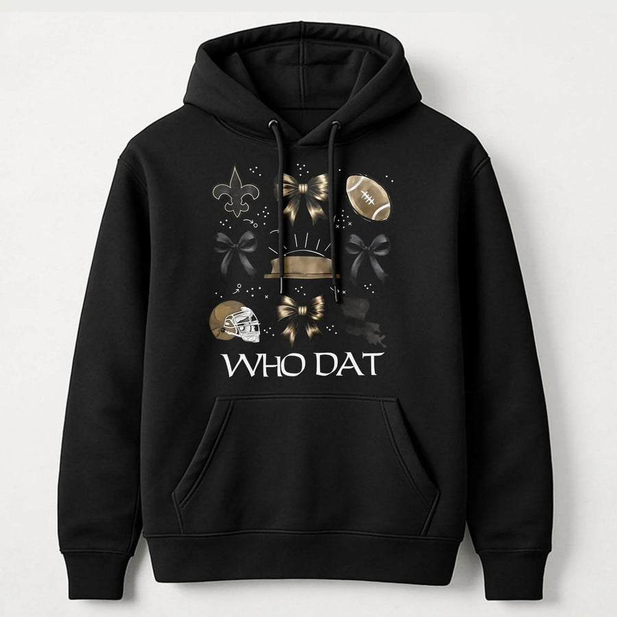 New Orleans Who Dat,Saints Football Hoodie,Game Day,Louisiana Pride Outfit,Retro Sports Apparel,Unisex