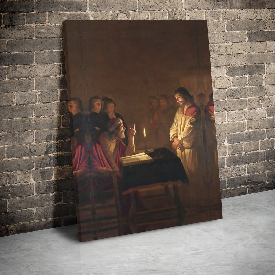The Denial Of Saint Peter Canvas Print | Rembrandt Masterpiece Wall Art | Premium Gallery Wrap Decor | Religious Christian Gift For Home