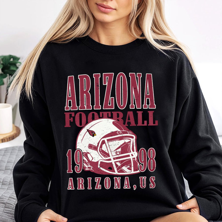 Arizona Football 1998 Arizona, Us With Arizona Cardinals Helmet Sweatshirt