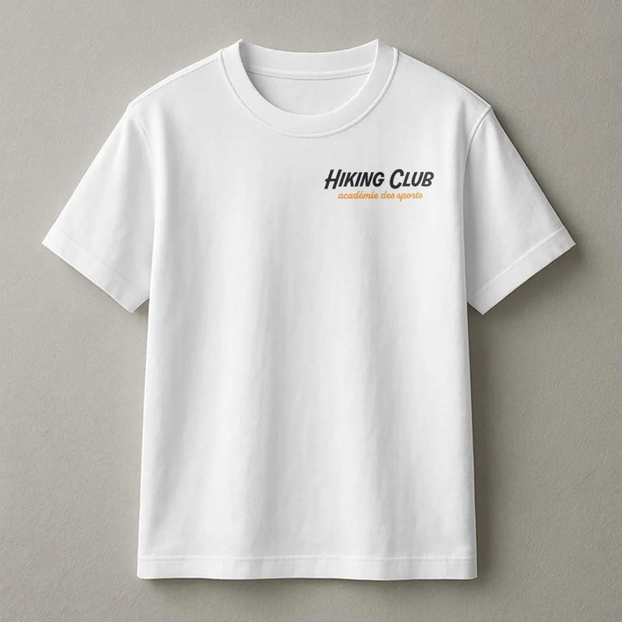 Hiking Club T-Shirt | Minimalist Académie des Sports Graphic | Premium Cotton Unisex Tee | Outdoors Nature Gift for Hikers