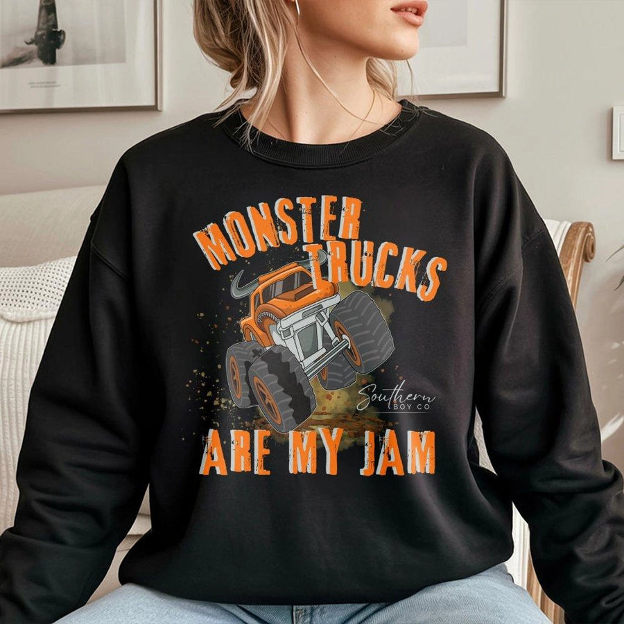 Monster Truck Sweatshirt | Retro Mud Racing Graphic Design | Premium Soft Cotton Blend | Gift For Boys Kids And Truck Fans