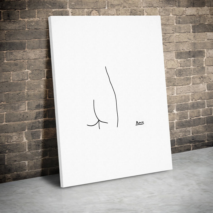 Minimalist Line Art Canvas | Abstract Body Silhouette Wall Decor | Premium 1.25-inch Gallery Wrap | Modern Bedroom & Bathroom Wall Art