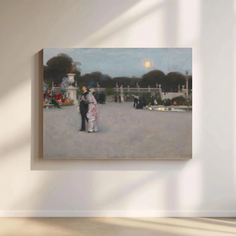 John Singer Sargent Canvas Print | In the Luxembourg Gardens Reproduction | Thick Gallery Wrap Canvas | Collector's Gift for Art Lovers