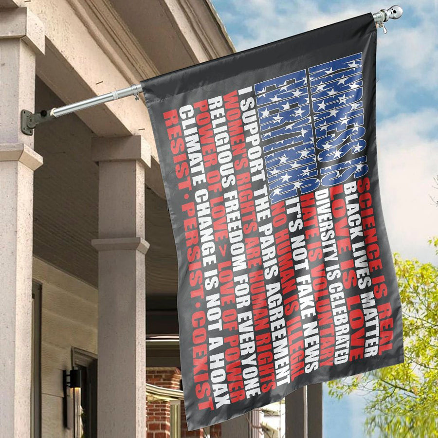 Kindness Is Everything House Flag | Progressive Social Justice Decor | Weather-Resistant Premium Polyester | Equality & Climate Awareness Garden Gift