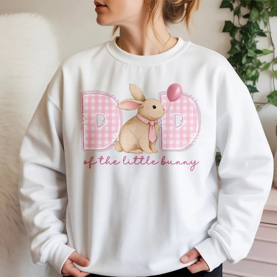 Dad of the Little Bunny Sweatshirt | First Birthday Family Matching Outfit | Premium Cotton-Blend | Some Bunny Is One Gift for New Dad