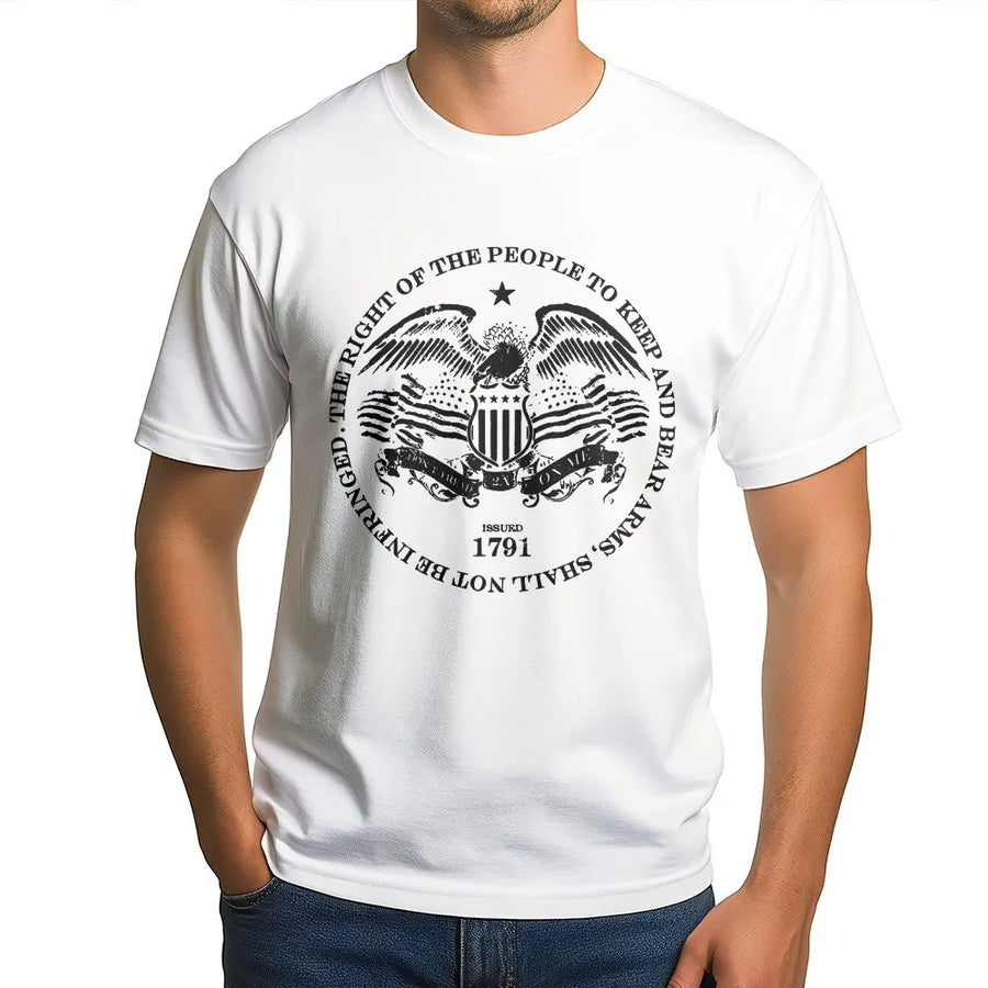 Second Amendment T-Shirt | Patriotic Eagle 1791 Graphic | Soft Cotton Blend | Pro 2A Patriot Gift
