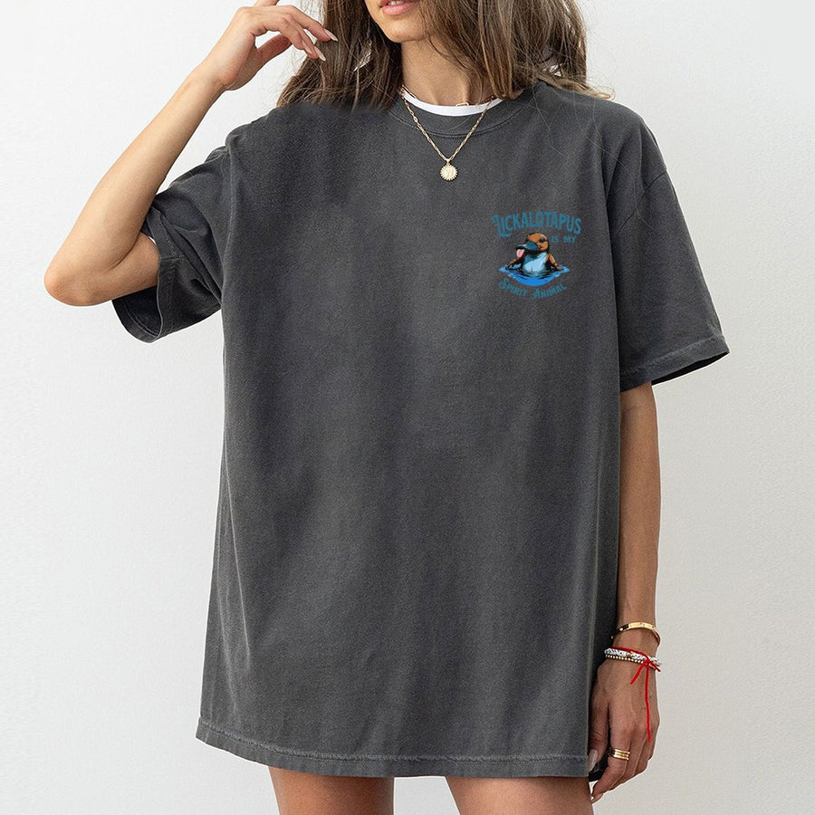 Lickalotapus T-Shirt | Funny Platypus Pun Graphic Tee | Premium 100% Cotton Apparel | Humorous Gift Idea for Animal Lovers