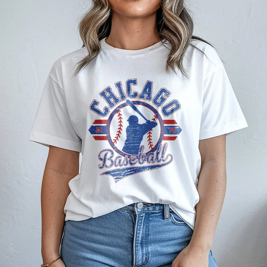 Vintage Chicago Baseball T-Shirt | Retro Throwback 1870 Graphic Tee | Soft Cotton Unisex Shirt | Gift for Chicago Sports Fan