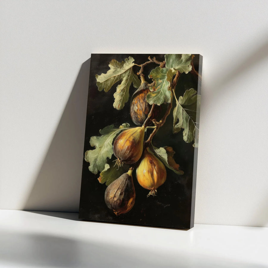 Still Life Fig Canvas Print | Vintage Botanical Fruit Wall Art | Premium Gallery Wrapped Decor | Kitchen Dining Room Wall Decor Gift