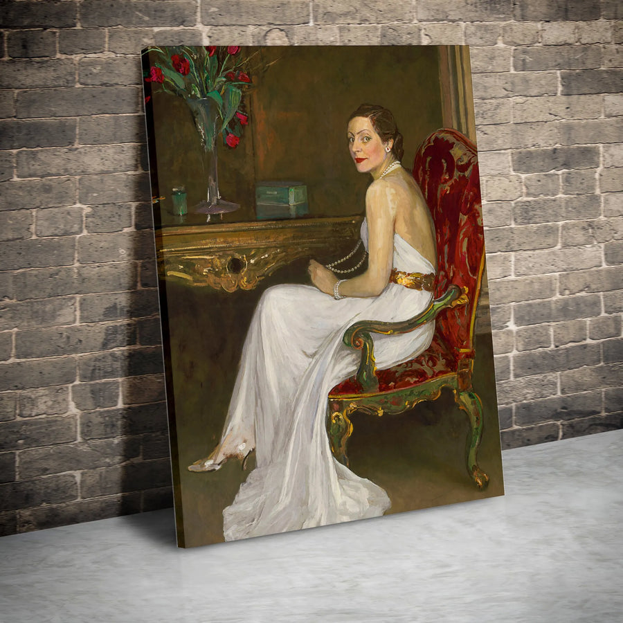 Thea Proctor Portrait Canvas Print | George W. Lambert Painting | Premium Gallery Wrap Wall Art | Collector's Gift for Classic Home Decor