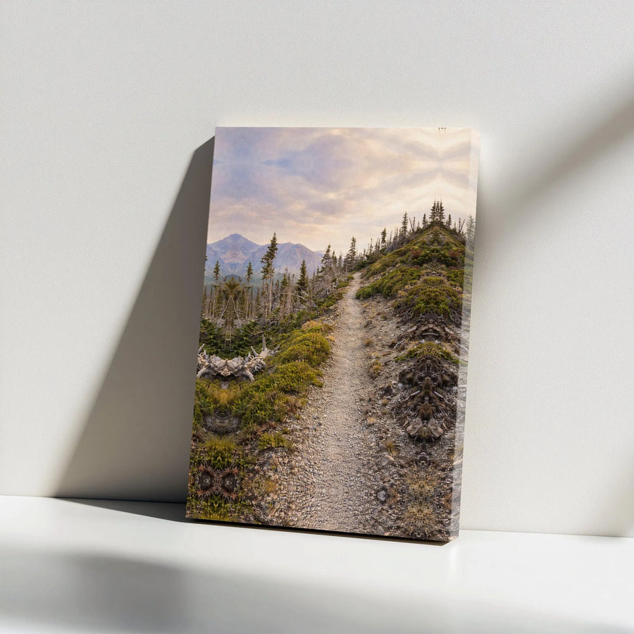 Mountain Trail Canvas Wall Art | Scenic Landscape Photography | Premium Thick Gallery Wrap | Rustic Cabin & Office Decor Gift
