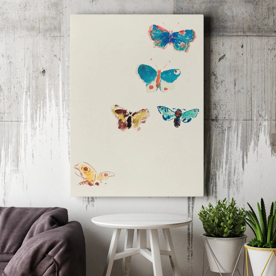 Butterfly Canvas Art Print | Watercolor Insect Wall Decor | 1.25 Inch Gallery Wrap | Premium Nature-Inspired Home Decor Gift