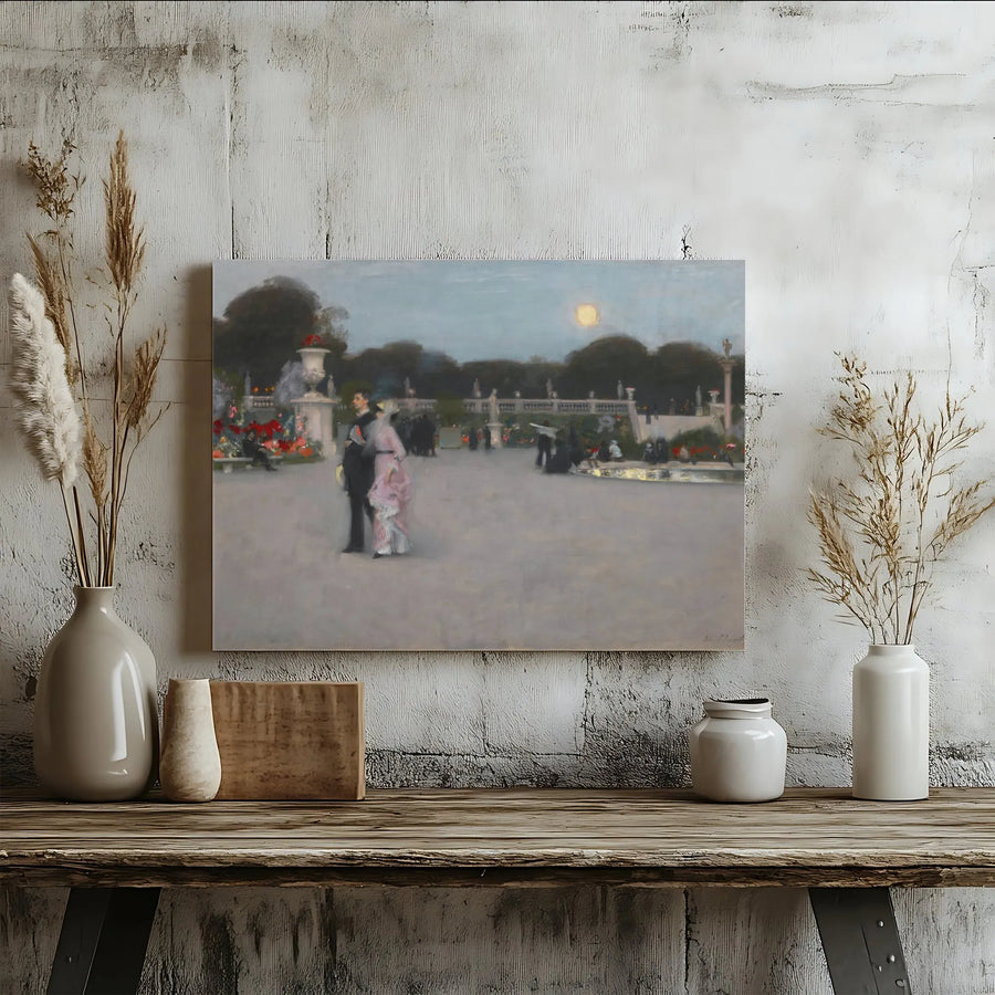 John Singer Sargent Canvas Print | In the Luxembourg Gardens Reproduction | Thick Gallery Wrap Canvas | Collector's Gift for Art Lovers