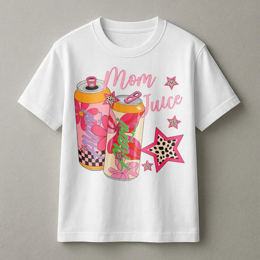Mom Juice T-Shirt | Funny Coffee Lover Graphic Tee | 100% Cotton Premium Quality | Cute Mother's Day Gift For Mom Mama Wife