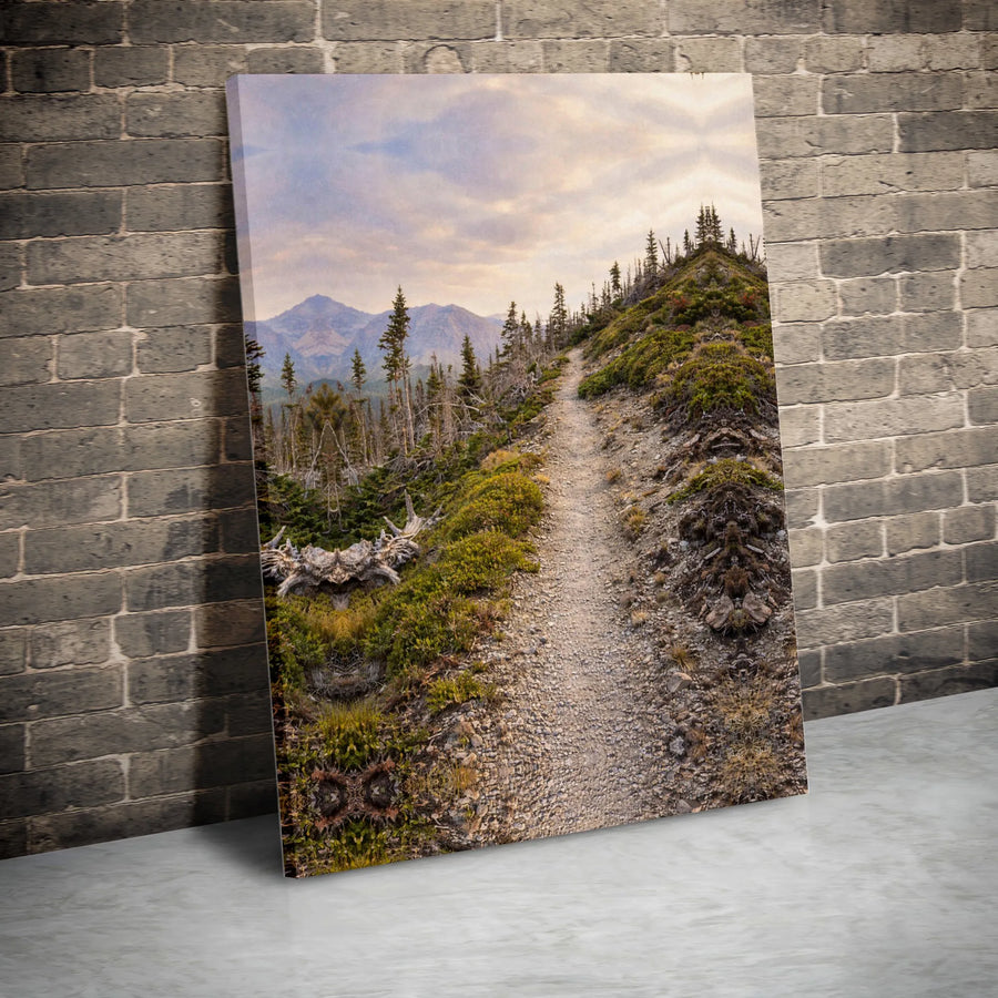 Mountain Trail Canvas Wall Art | Scenic Landscape Photography | Premium Thick Gallery Wrap | Rustic Cabin & Office Decor Gift