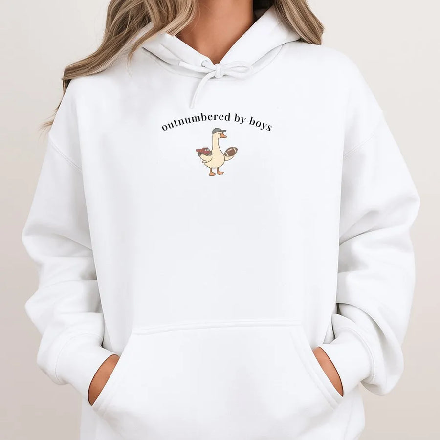 Boy Mom Goose Shirt | Outnumbered By Boys Funny Graphic Tee | Comfort Colors® 100% Cotton | Premium Mothers Day Gift for Mom of Boys