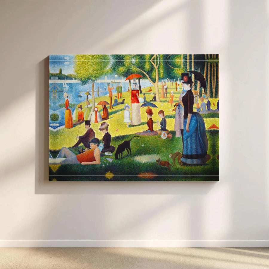 Seurat La Grande Jatte Canvas Print | A Sunday Afternoon Pointillism Painting | Premium Matte Canvas | Classic Art Collector's Wall Decor Gift