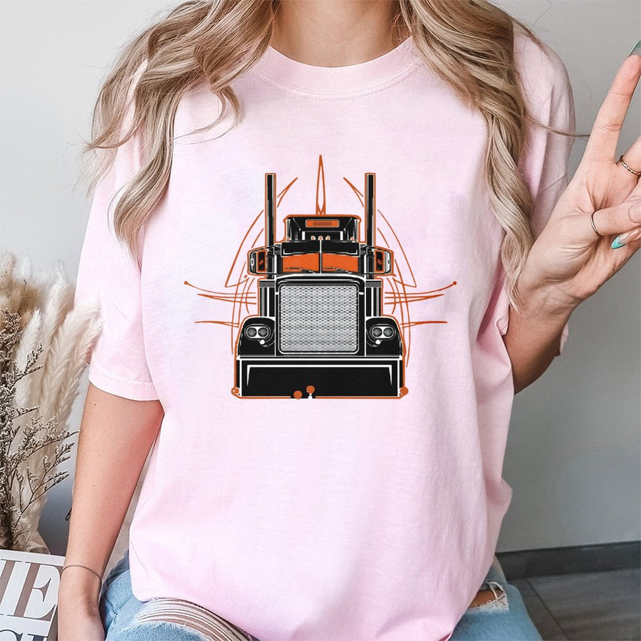 Semi Truck T-Shirt | Classic Big Rig Graphic Design | Premium 100% Cotton Tee | Gift for Truckers and Heavy Haul Drivers