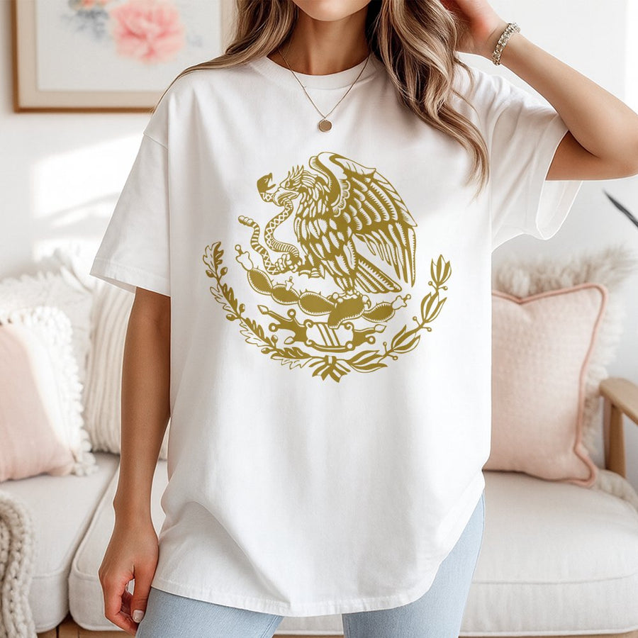 Mexico Eagle T-Shirt | Distressed Mexican Flag Heritage Design | 100% Cotton Premium Tee | Cultural Pride Gift For Him And Her