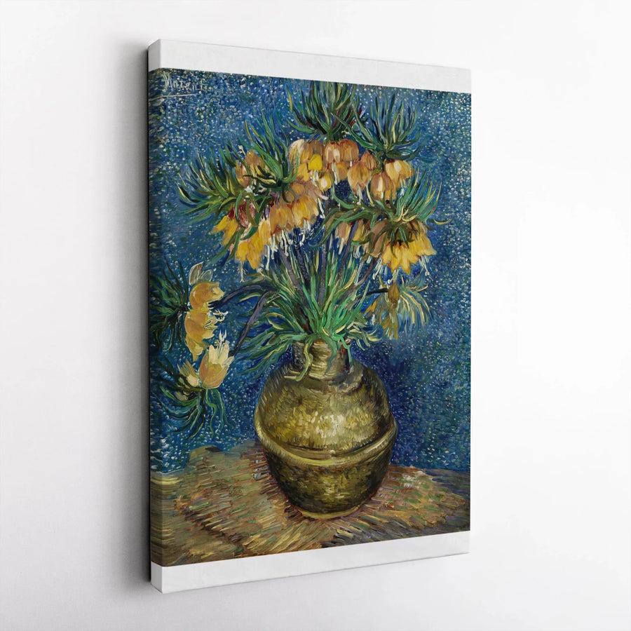 Van Gogh Imperial Fritillaries Canvas | Famous Still Life Oil Painting Art | Premium Gallery Wrapped 1.25" Profile | Art Lover Home Decor Gift