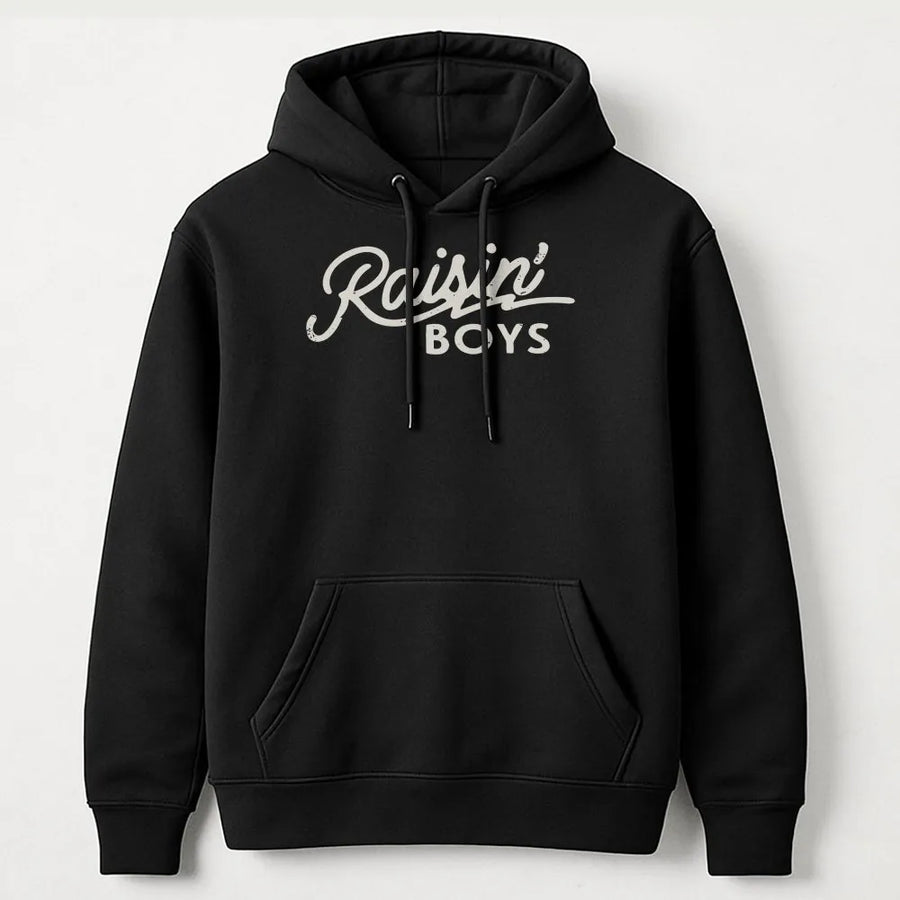 Raisin Boys Hoodie | Vintage 90s Style Graphic Text | Cotton Blend Premium Sweatshirt | Gift for Boy Mom