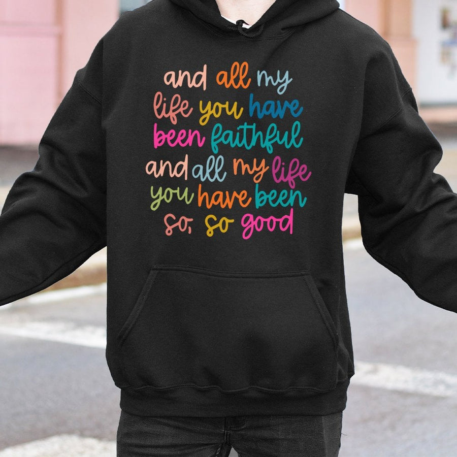Faithful Hoodie | Religious Christian Quote Gift | Soft Cotton-Poly Blend | Encouraging Scripture Aesthetic Sweatshirt for Women and Men
