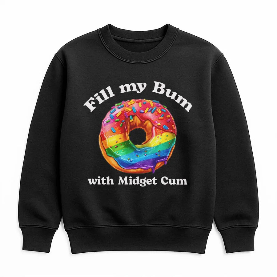 Funny Donut Sweatshirt | Adult Humor Sarcastic Meme Graphic | Premium Cotton Blend | Gag Gift for Men and Women