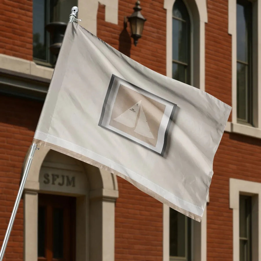 Abstract Sail Art House Flag | Minimalist Sail Pattern Design | Weather-Resistant Double Sided Fabric | Porch Decor Gift for Sailors