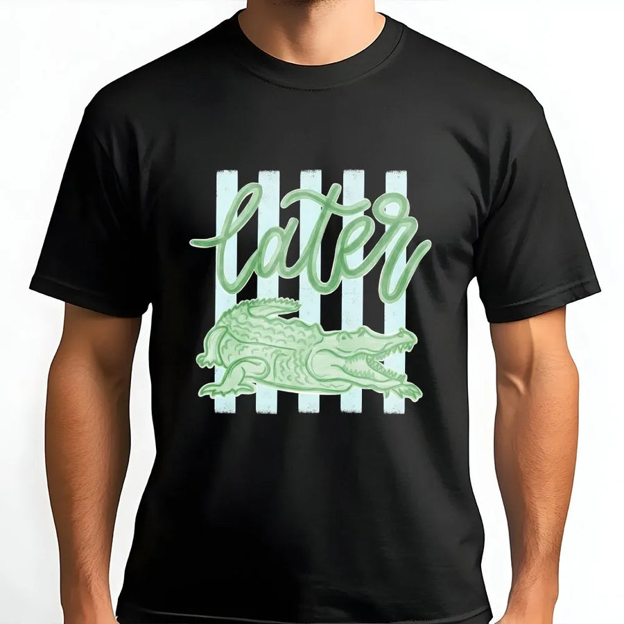 Funny Alligator Shirt | Coastal Gator Later Graphic Tee | Premium Comfort Colors Cotton | Summer Beach Trip Gift