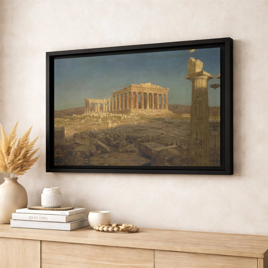 The Acropolis of Athens Canvas Print | Leo von Klenze Classical Art | 1.25 Inch Gallery Wrap | Museum Quality Fine Art Gift for History Lovers