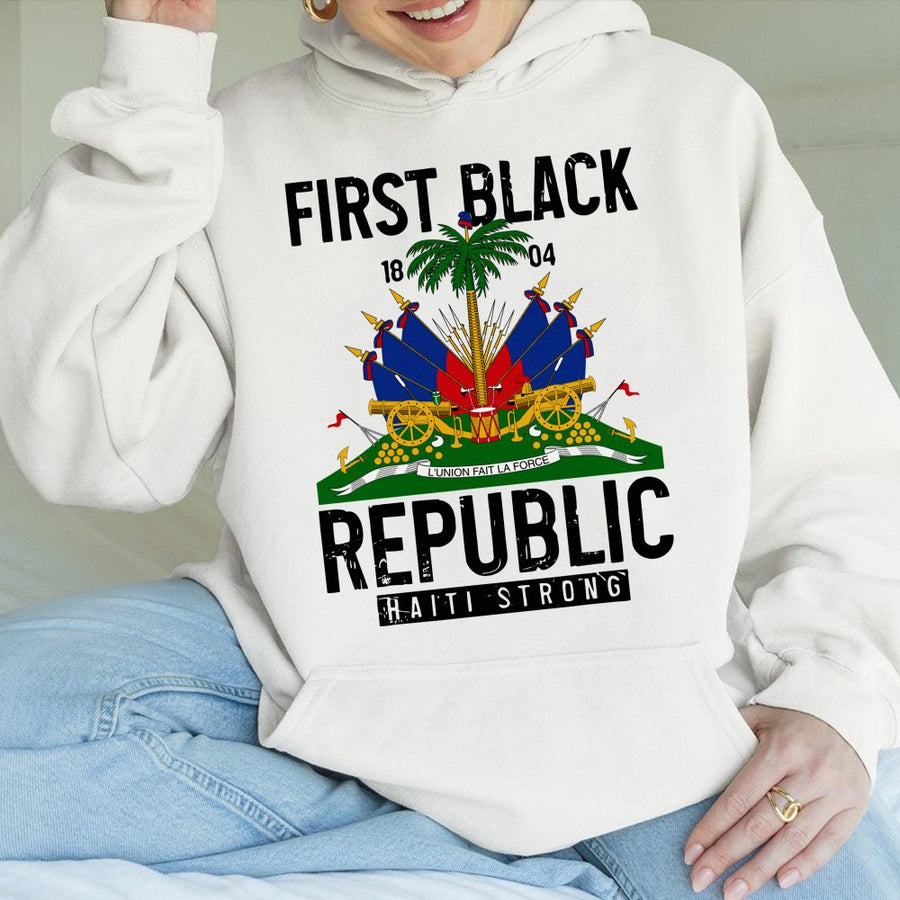 Haiti First Black Republic Hoodie | 1804 Haitian Flag Heritage Design | Premium Cotton-Blend Sweatshirt | Patriotic Gift for Haitians & Proud Caribbean