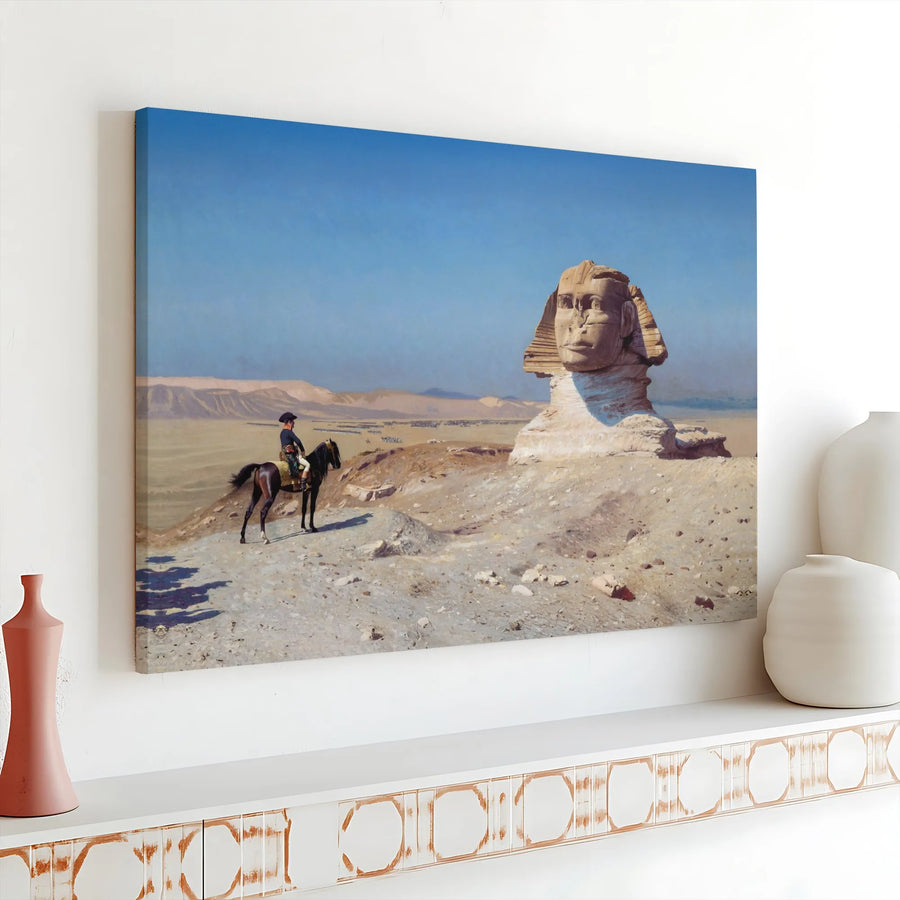 Bonaparte Before The Sphinx Canvas | Jean-Léon Gérôme Fine Art Reproduction | 1.25" Premium Gallery Wrap | Historic Egypt Wall Decor Gift