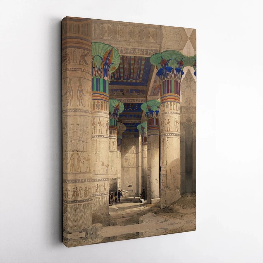 Karnak Temple Wall Art | Ancient Egypt Hypostyle Hall Canvas Print | Premium Gallery Wrapped Canvas | Egyptology Home Decor Gift for History Buffs