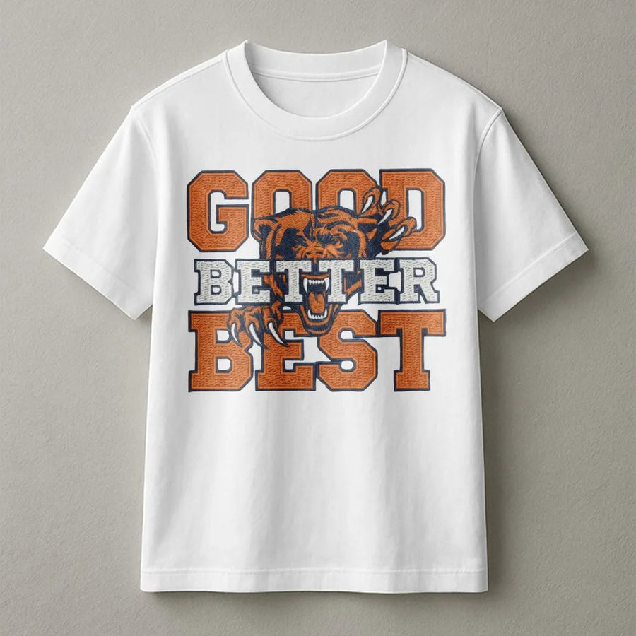 Chicago Bear T-Shirt, Good Better Best T-Shirt, Chicago Football Vintage Fan T-Shirt, Game Day T-Shirt For Mens & Woment