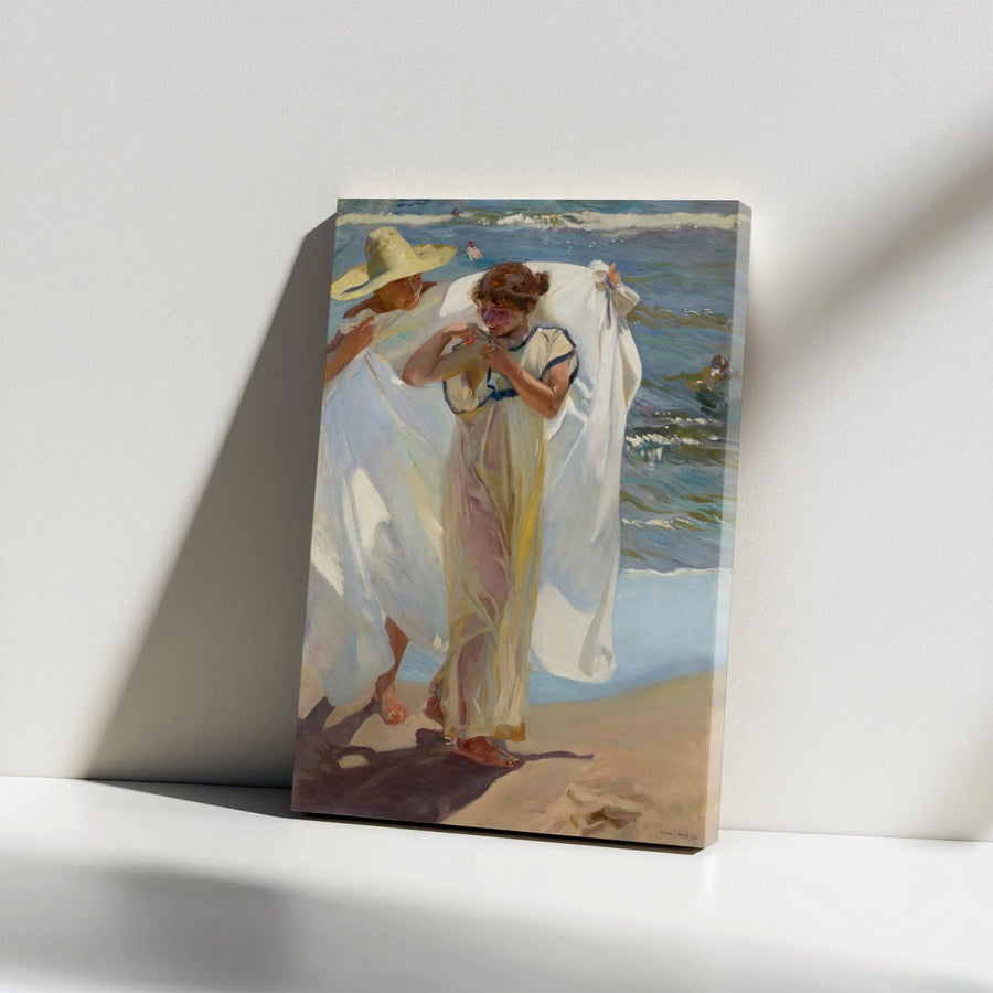 Joaquin Sorolla After the Bath Canvas Print | Impressionist Beach Scene Wall Art | Premium Fine Art Reproduction | Collector's Home Decor Gift