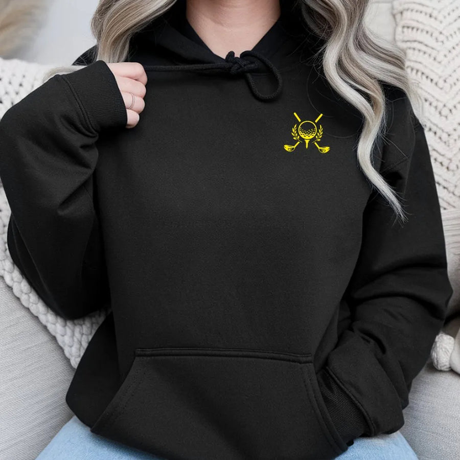 Golf Hoodie | Vintage Golf Club Crest Sweatshirt | Soft Fleece Pullover | Gift for Golfer